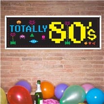 Totally 80's All Weather Banner Decoration